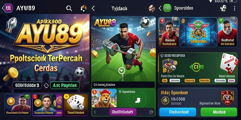 Screenshot gameplay AYU89 dengan tampilan taruhan olahraga.