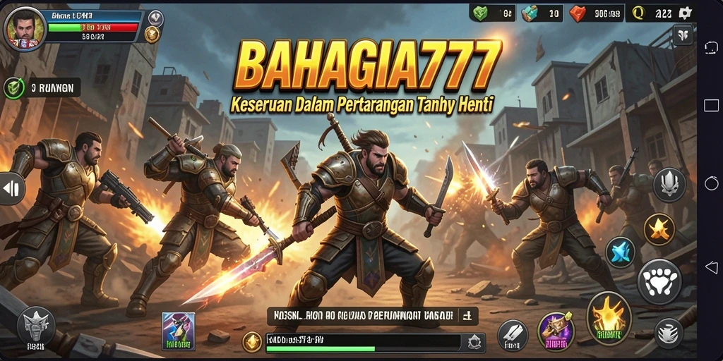 Tampilan gameplay seru dari BAHAGIA777 dengan aksi yang mendebarkan.