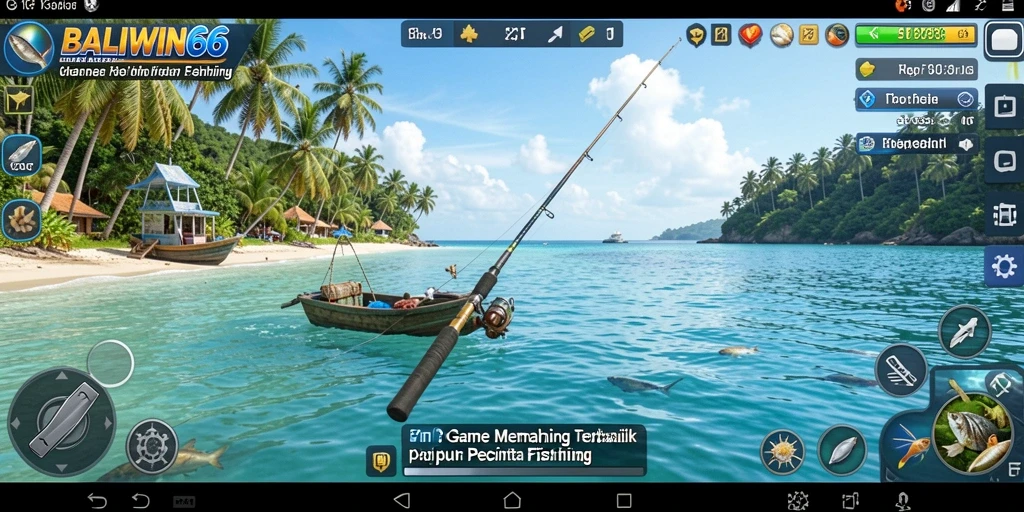 Tampilan gameplay memancing yang menakjubkan di BALIWIN66.