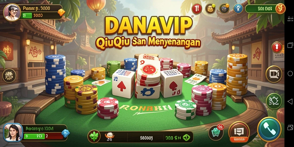 Screenshot gameplay menunjukkan pemain asyik beradu strategi QiuQiu.