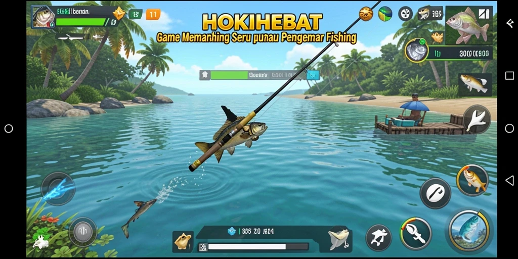 Tangkapan ikan besar dalam permainan HOKIHEBAT.