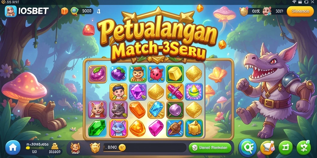 Gameplay seru dari IOSBET dengan tantangan Match-3 yang menarik.