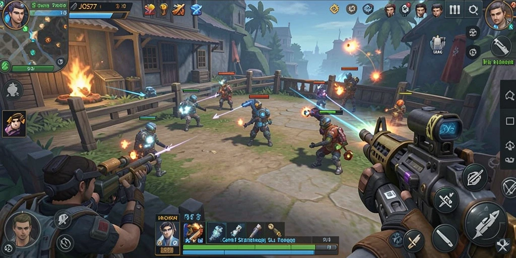 Screenshot utama JOS77 menampilkan aksi pertempuran strategis yang seru.