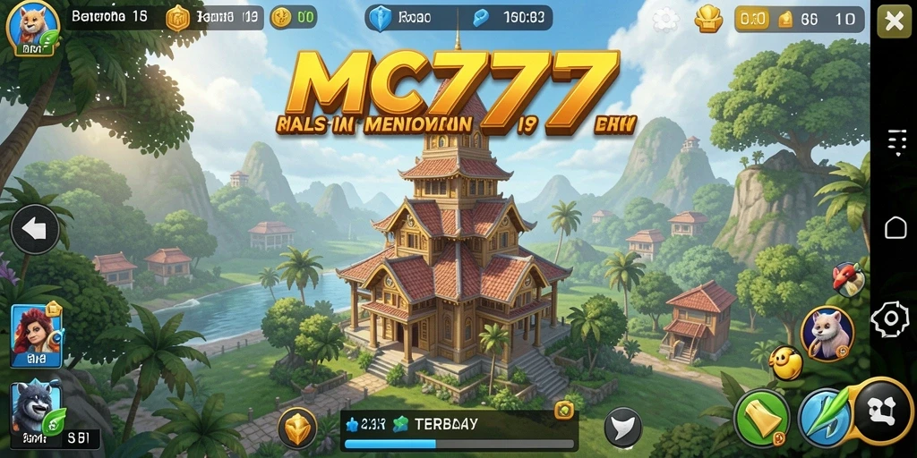 Screenshot menampilkan gameplay seru dari Tower Defense MC777.