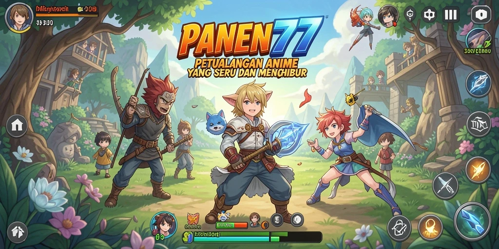 Screenshot utama menunjukkan aksi seru dalam gameplay Anime.