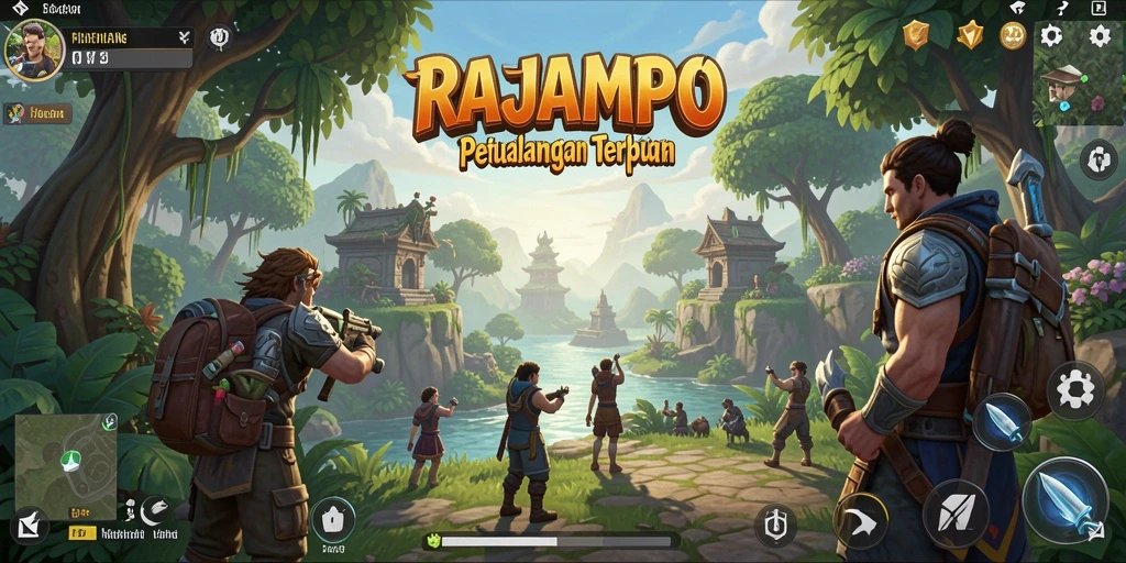 Tampilan gameplay seru di dunia terbuka RAJAMPO