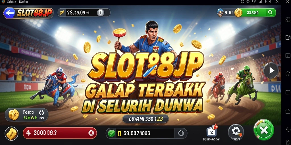 Tampilan penuh aksi gameplay balap di SLOT88JP.