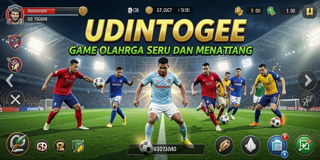 Screenshot gameplay UDINTOGEL yang menampilkan aksi olahraga seru.