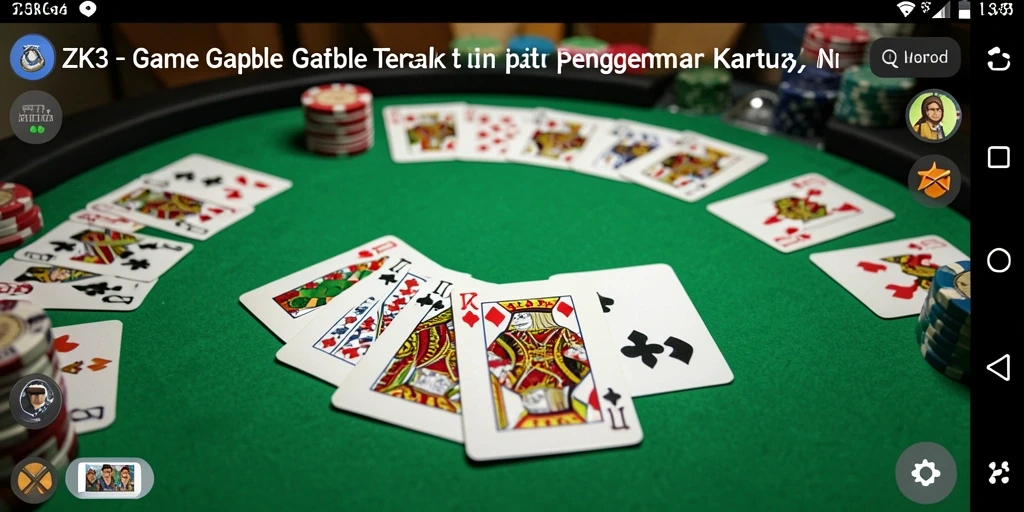 Tampilan gameplay ZK3 yang menampilkan aksi seru Gaple.